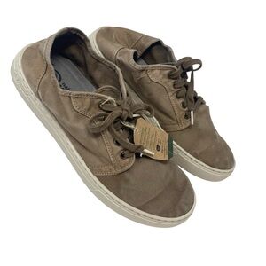 NWT Natural World Canvas Eco Fabric Tan Brown Lace Up Sneakers Sz 43 10